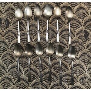 Oneida Community Morning Star Tablespoons Oval Soup Spoons Silverplate Vintage